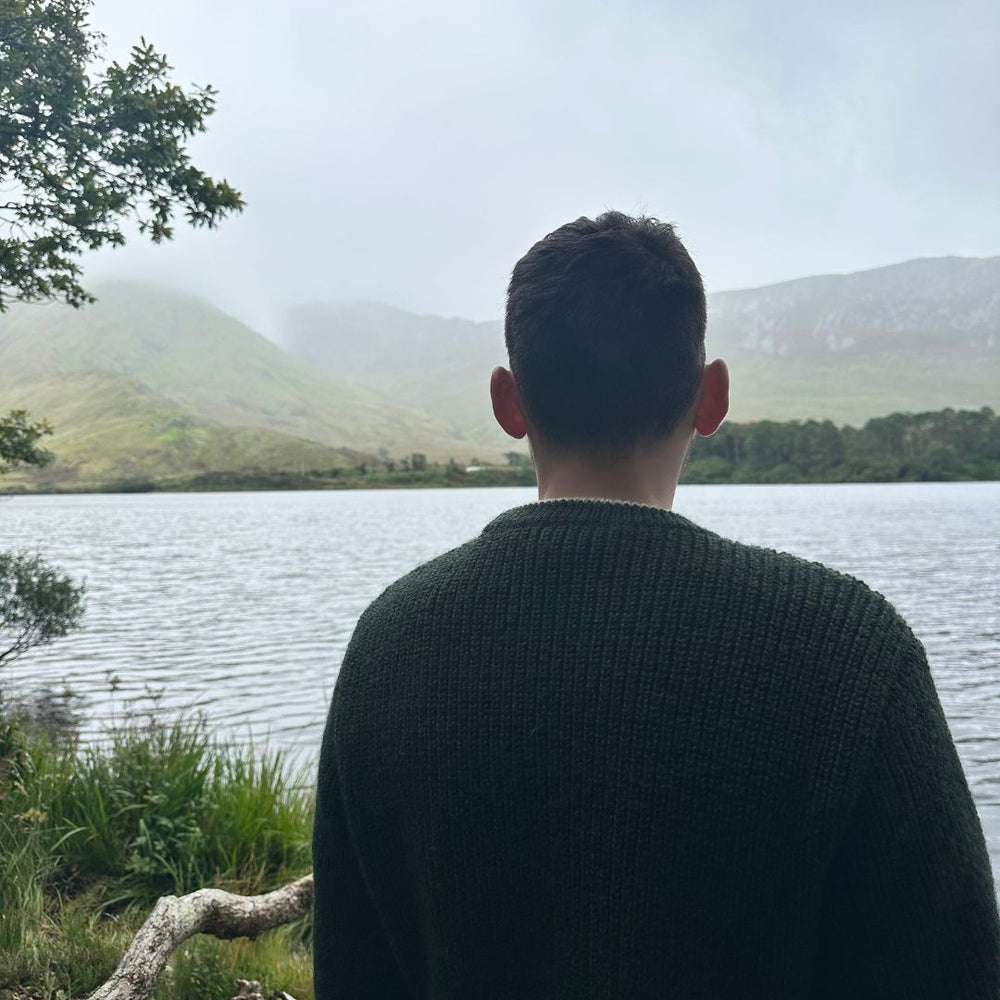 
                  
                    Kylemore Emerald Rib Aran Sweater
                  
                