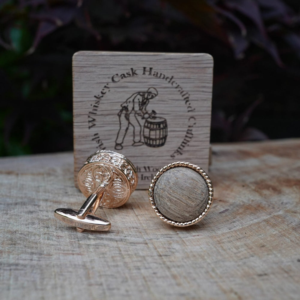 
                  
                    Hand Crafted Wooden Cufflinks - Rose Gold
                  
                