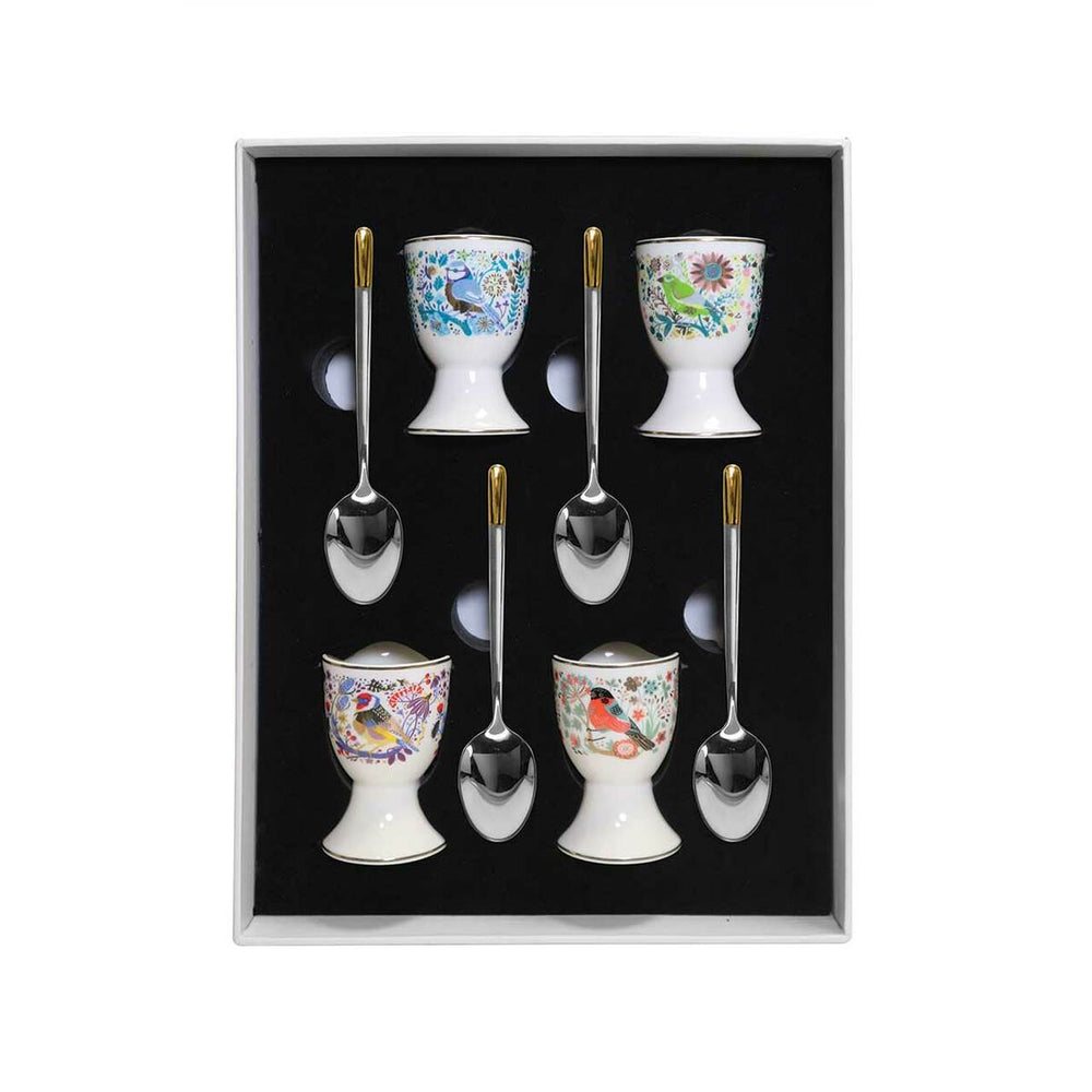Birdy Egg Cup & Spoon Set of 6