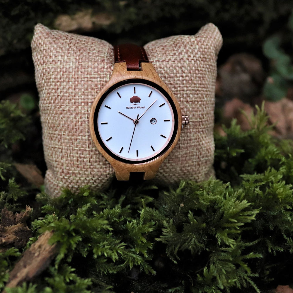 Ladies Oak Wooden Watch – Kylemore Gifts - Main Image